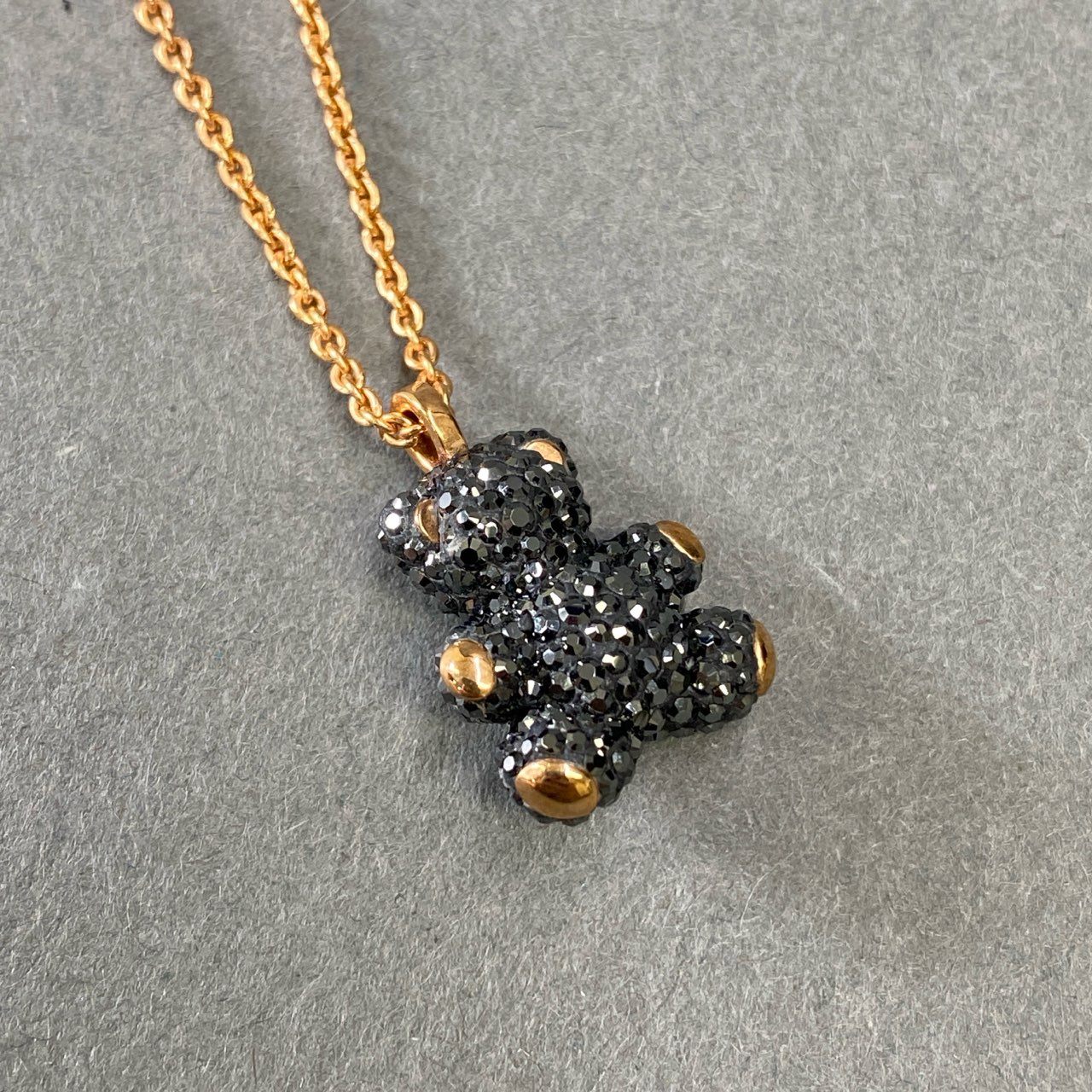 g29 SWAROVSKI スワロフスキー Teddy 3D テディペンダント ネックレス 5300448 ゴールド ブラック くまさん アクセサリー ジュエリー