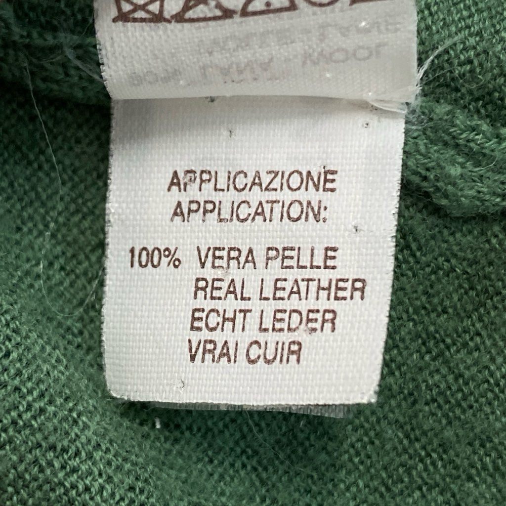 5f7 BRUNELLO CUCINELLI ブルネロクチネリ カシミヤ混 イタリア製 ドライバーズニット セーター ジップアップ エルボーパッチ グリーン ウール カシミア
