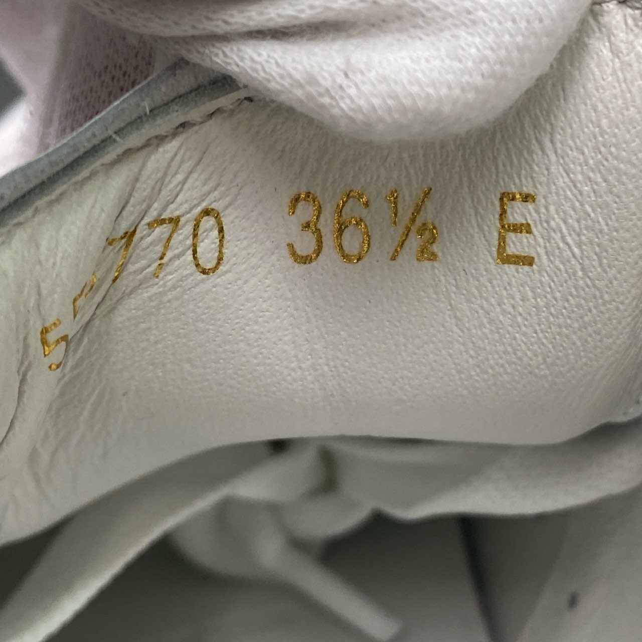8c6 ALEXANDER MCQUEEN アレキサンダーマックイーン ローカットスニーカー シューズ ロゴプリント オーバーサイズ 36 1/2 ホワイト レザー