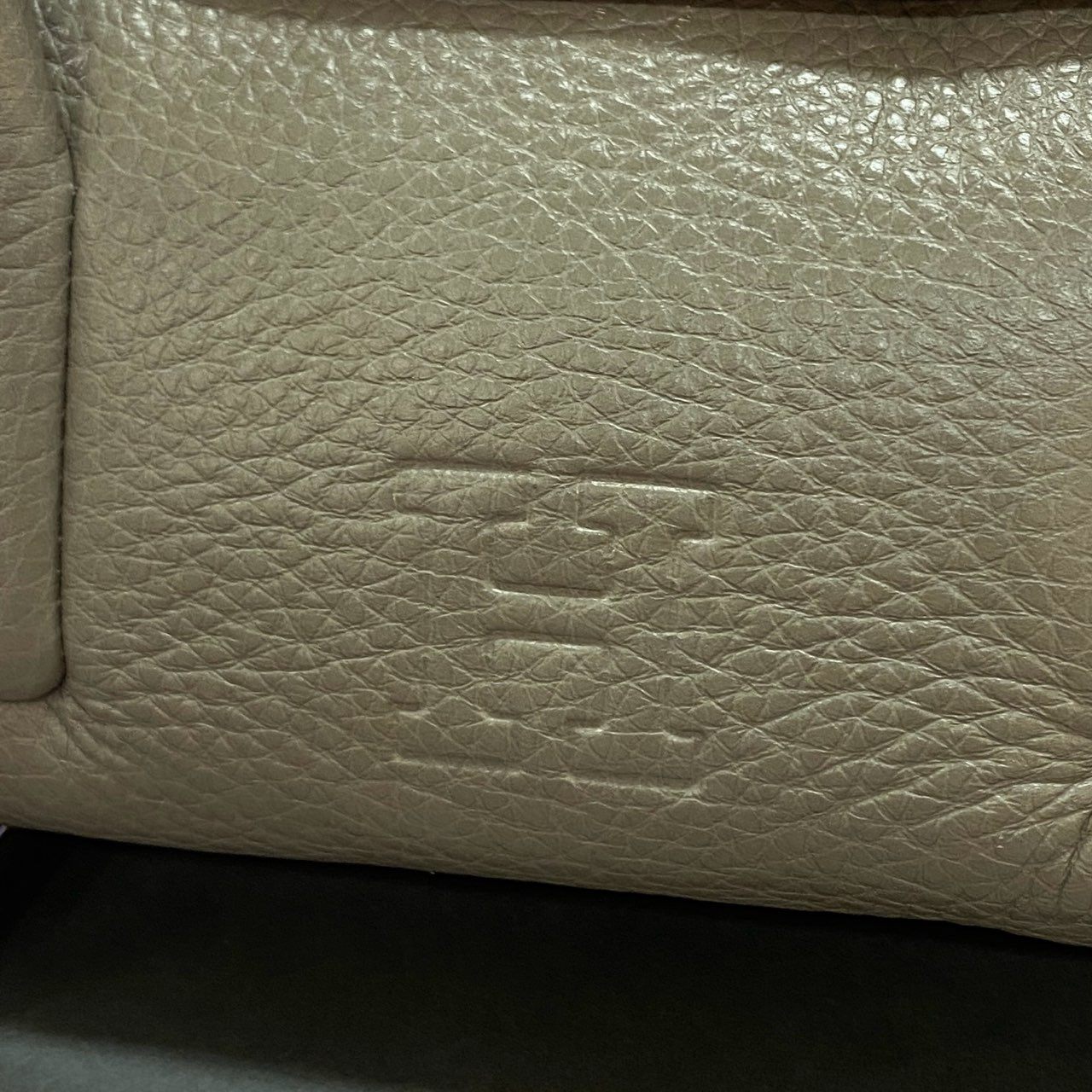 Cj28 定価¥96,800 HIROFU ヒロフ ペルーシェ レザーハンドバッグ グレー ソフトバケッタ Leather フォーマル イタリア製