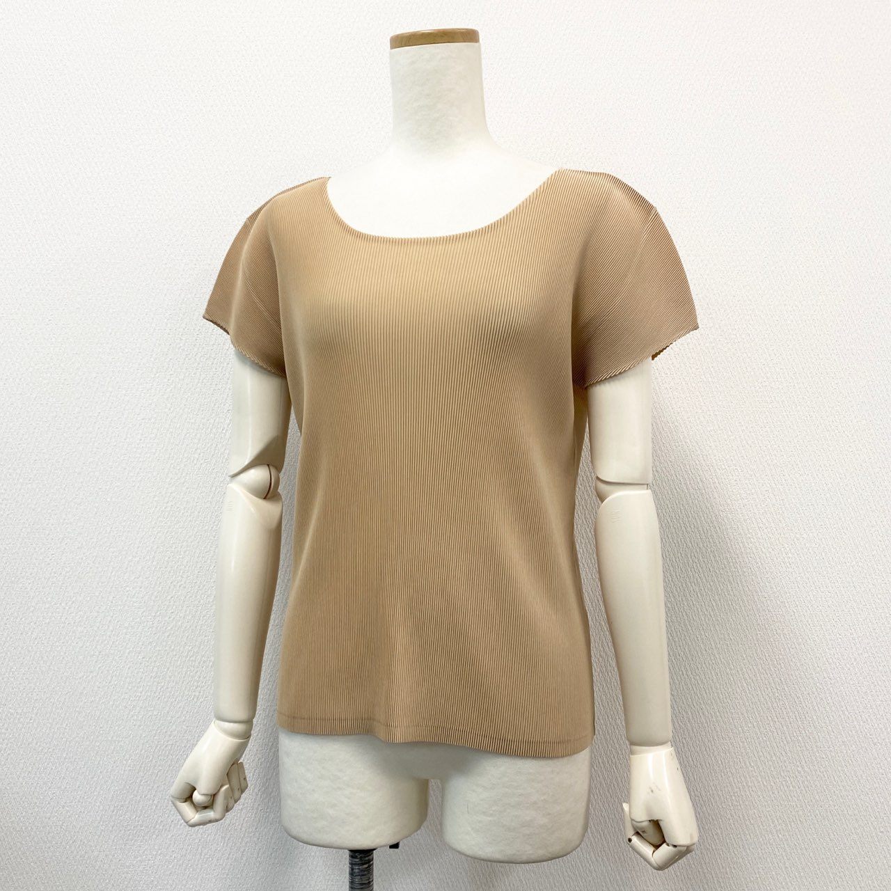 37a16 PLEATS PLEASE プリーツプリーズ 半袖Tシャツ カットソー トップス プリーツ加工 PP81FK382 サイズ3 イエロー系 ポリエステル100% レディース 日本製