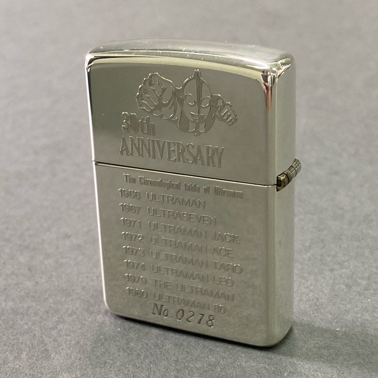 5f11 《希少》 ZIPPO ジッポ ウルトラマン 30周年 限定品 純銀 シルバー ULTRAMAN 30th ANNIVERSARY No.0278 角谷プロ