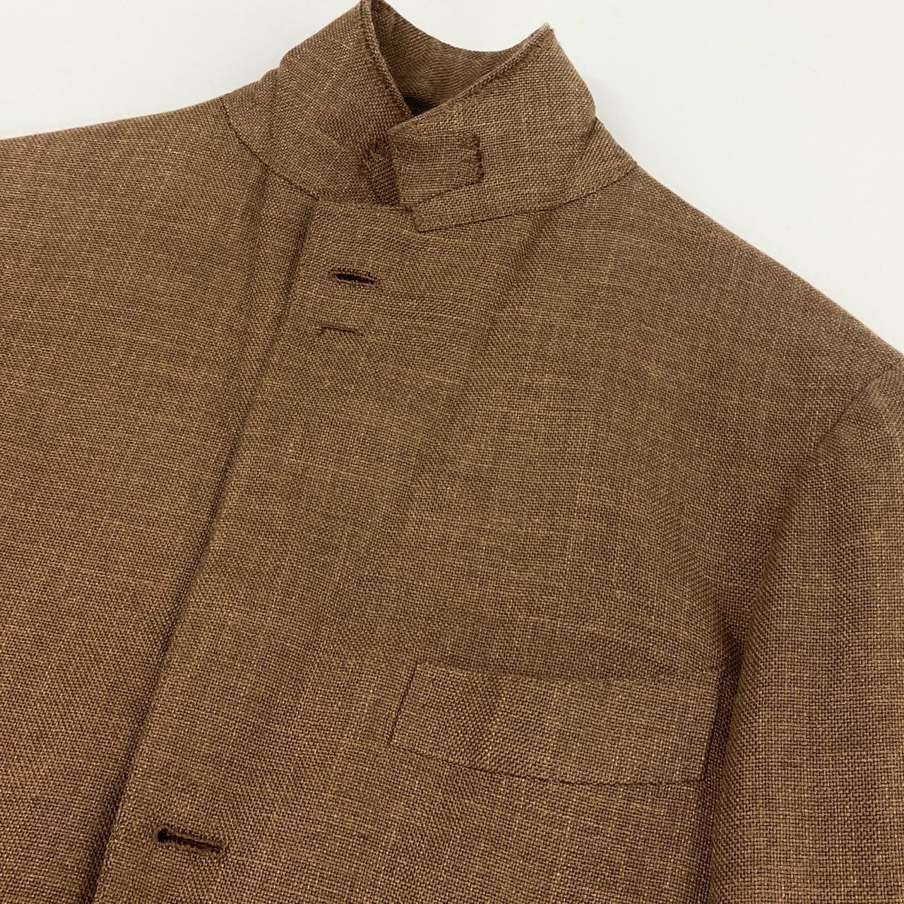 72i3 Brilla per il gusto ブリッラ 日本製 BEAMS F 別注 ミックス ソリッド テーラードジャケット ブレザー ビームス 24-16-1656-015 44 ライトブラウン ウール シルク リネン メンズo07t