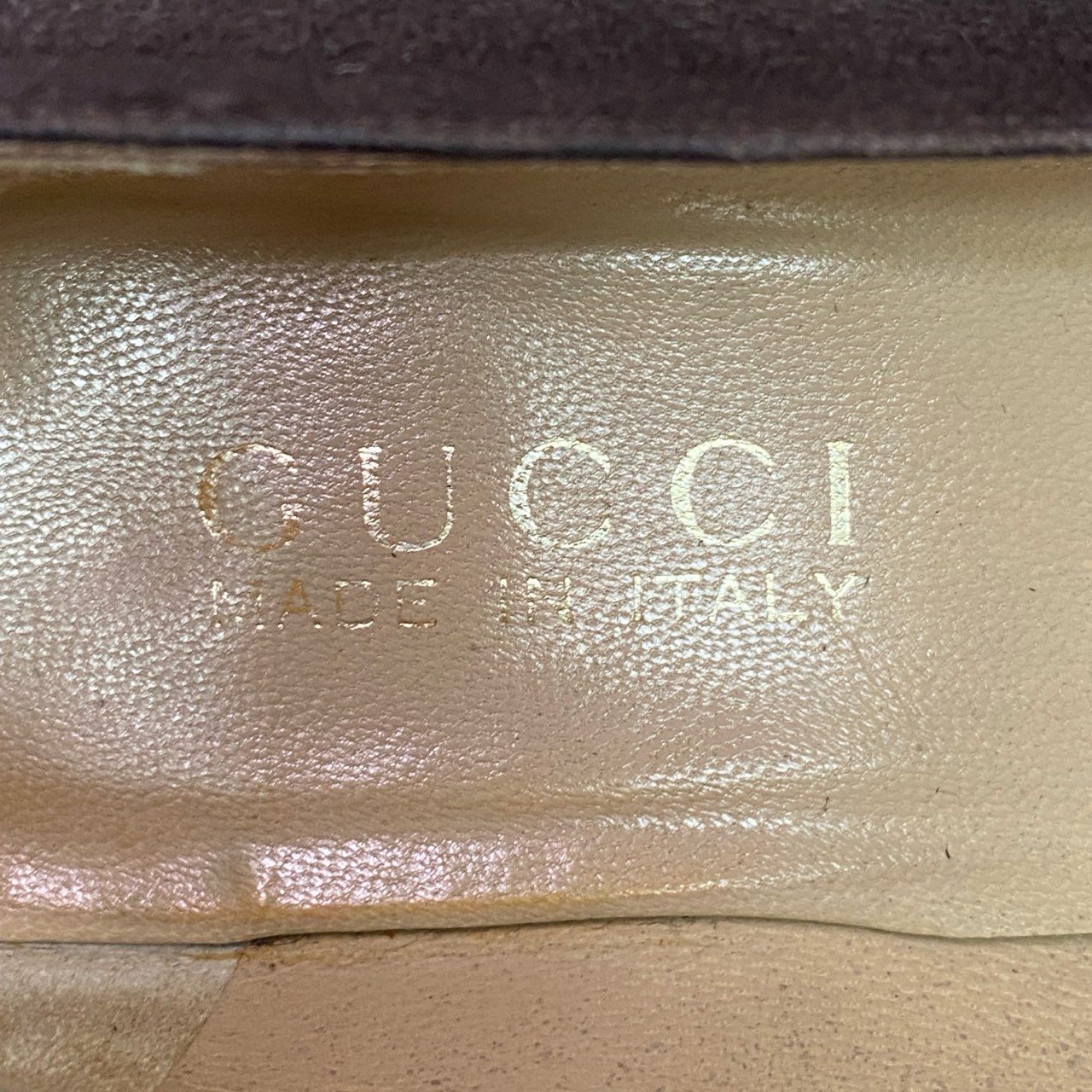 8c25 GUCCI グッチ ホースビット パンプス チャンキーヒール スクエアトゥ イタリア製 36 ブラウン スエード