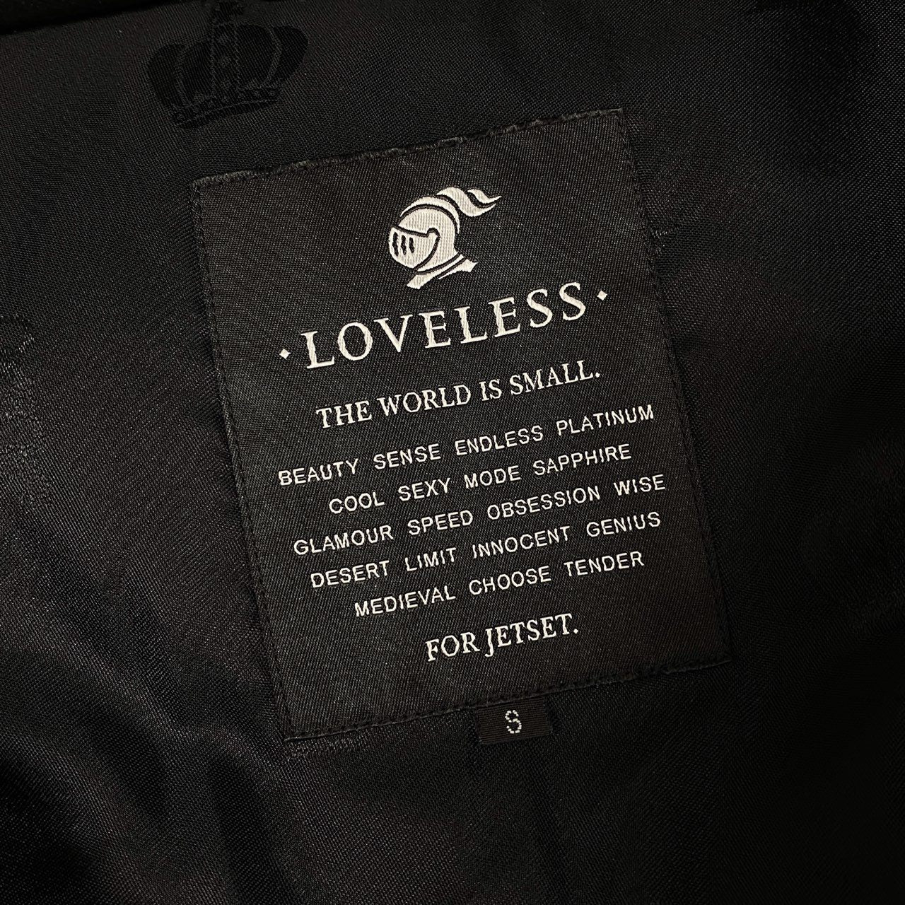 16j20 LOVELESS ラブレス カモフラージュ フーデッド ダウンジャケット S ブラック WHITE GOOSE DOWN ワンポイント刺繍t18r