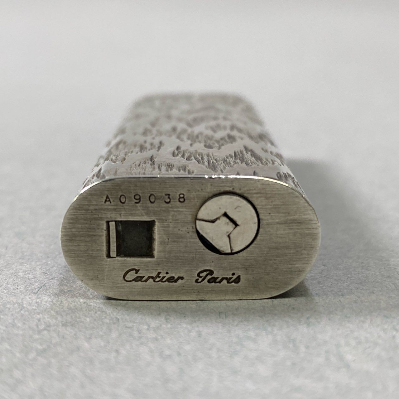 i4① 《希少》 Cartier カルティエ 銀無垢 SV925 オーバル ローラー式 ガスライター シルバー SILVER 火花確認済み 箱付きt18r