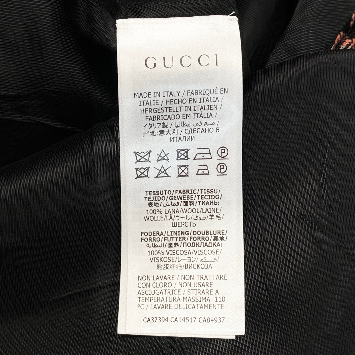 Eg3 GUCCI ノースリーブツイードワンピース チェック柄 ゴールドボタン イタリア製 40サイズ ピンク ブラック ウール100% レディース 女性用k02i