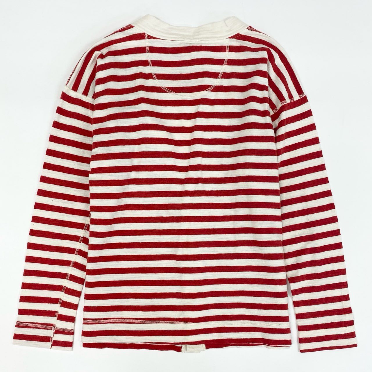 27F24 Vivienne Westwood ヴィヴィアンウエストウッド 長袖カーディガン ニット ボーダー コットンニット オーブ ワッペン メンズ 男性用 12161JO2 L レッド×ホワイト 綿100%