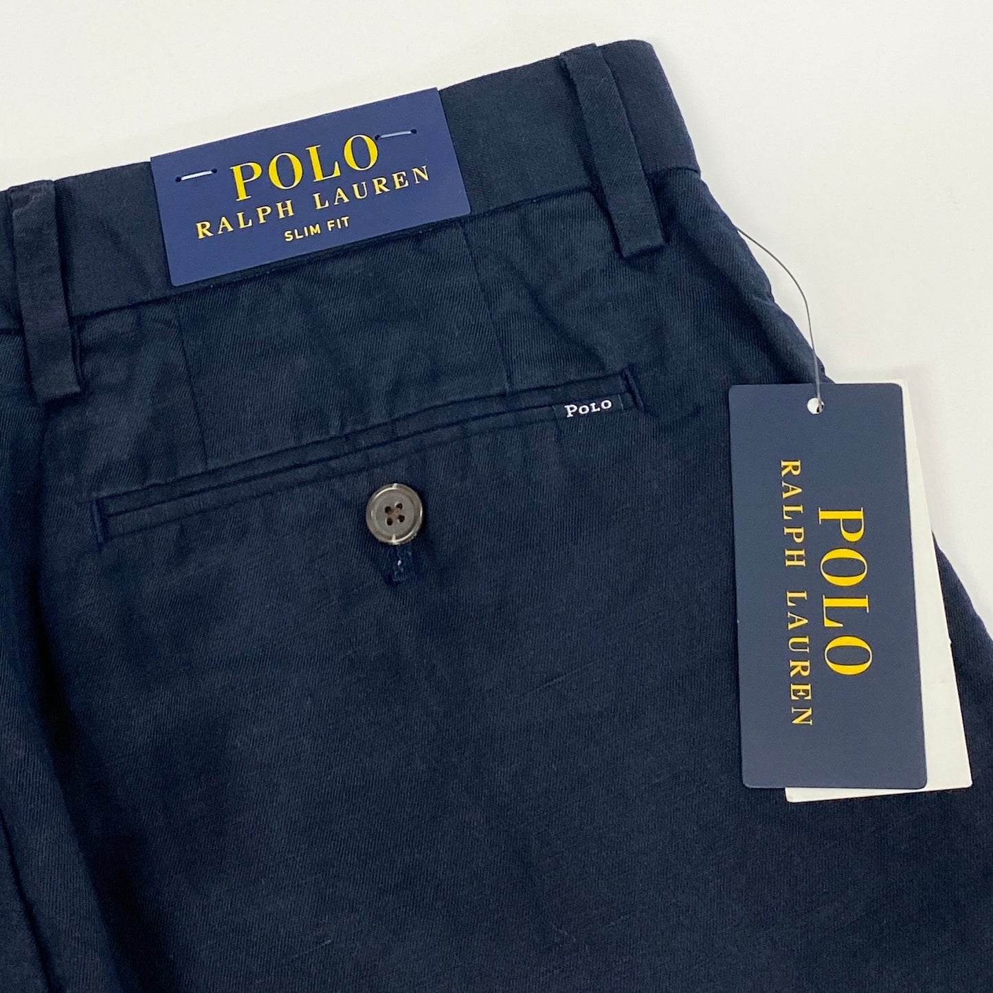 30h29 《極美品》POLO RALPH LAUREN ポロラルフローレン SLIM FIT スリムフィット リネンパンツ パンツ ボトムス 30W 30L ネイビー メンズ 男性用u02t