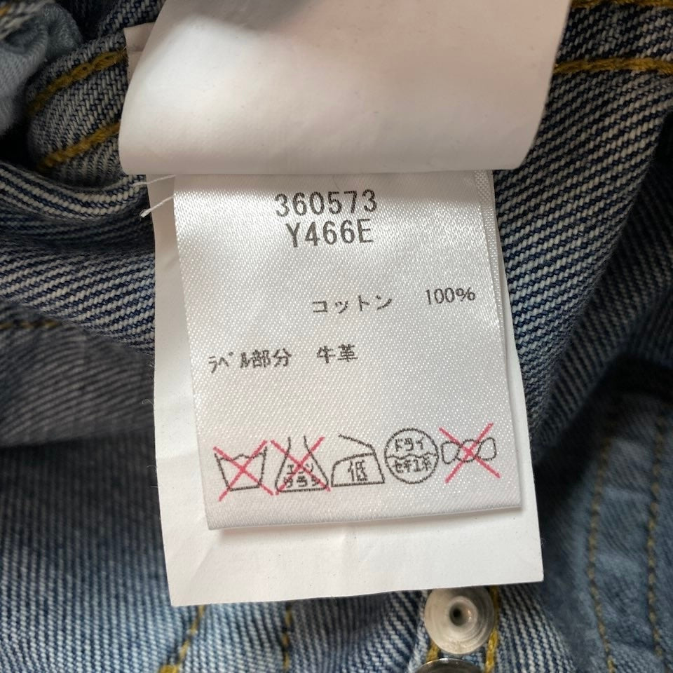 Ee27 SAINTLAURENT サンローラン スタッズ デニム ミニスカート サイズ24 インディゴブルー コットン100% レディース 女性服u02t