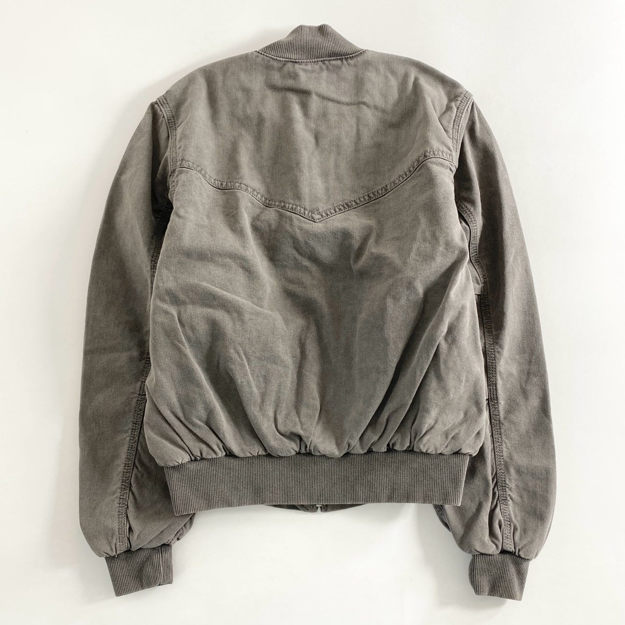 59e12 《未使用保管品》 タグ付 Carhartt WIP カーハート ダブルアイピ― SANTA FE BOMBER サンタフェボンバー ジャケット ブルゾン I030284 XSサイズ ブラック グレー コットン 秋冬