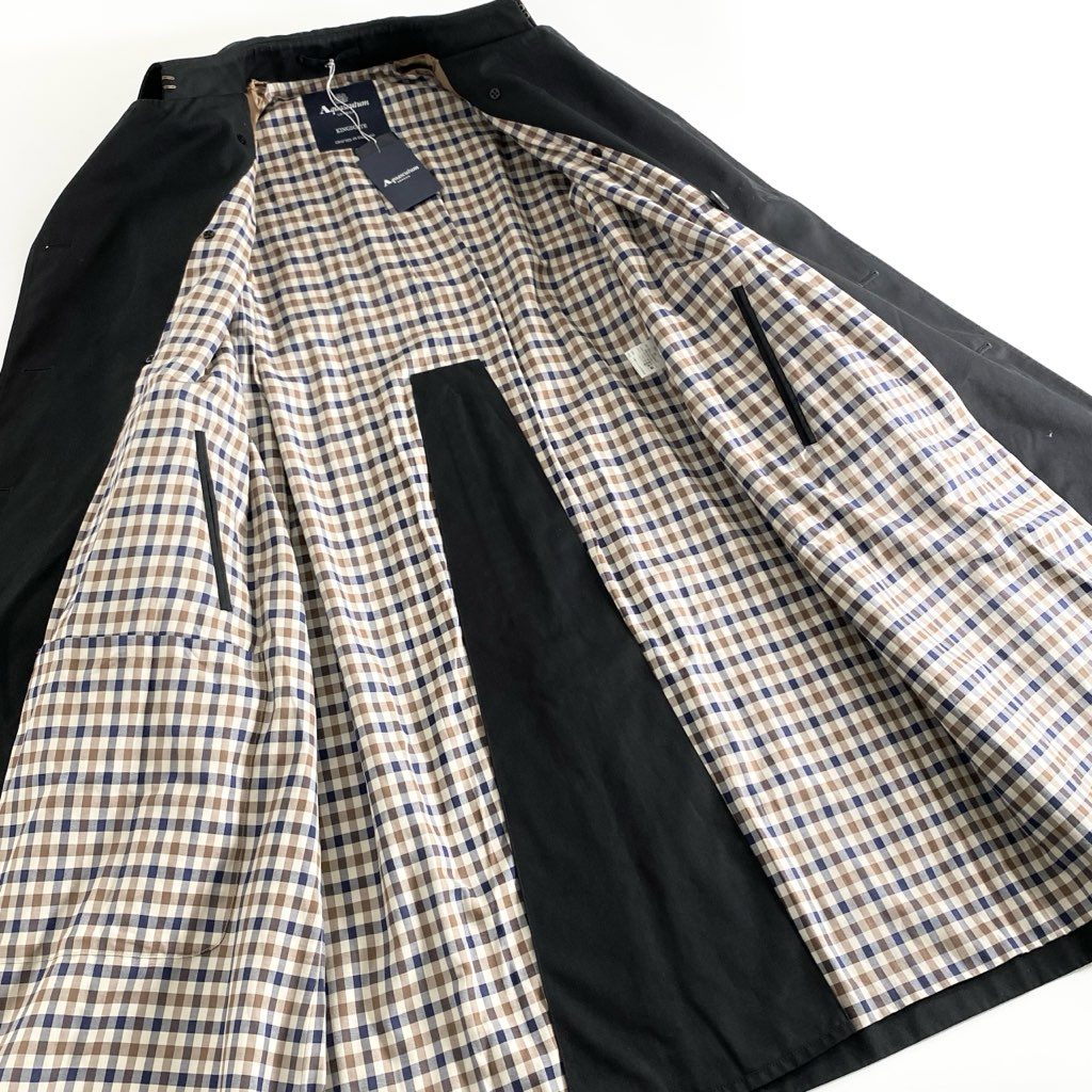 10e3 【タグ付き】 英国製 定価190,000円 Aquascutum アクアスキュータム KINGSGATE キングスゲート トレンチコート 226 9451 152 サイズ40 ネイビー メンズ 紳士 アウター