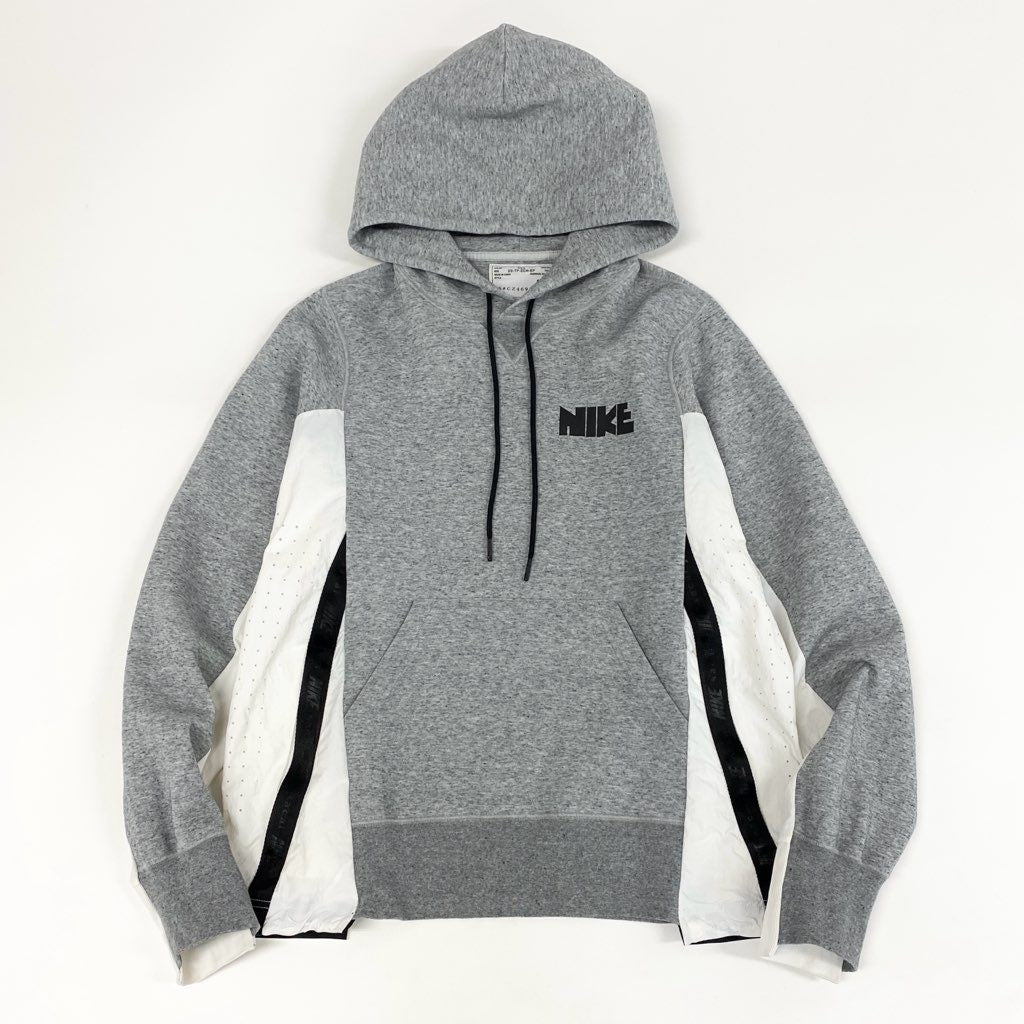 21d6 NIKE × sacai ナイキ サカイ コラボ AS Unisex NRG HOODIE ドッキング プルオーバーパーカー フーディ CZ4695-063 XS グレー