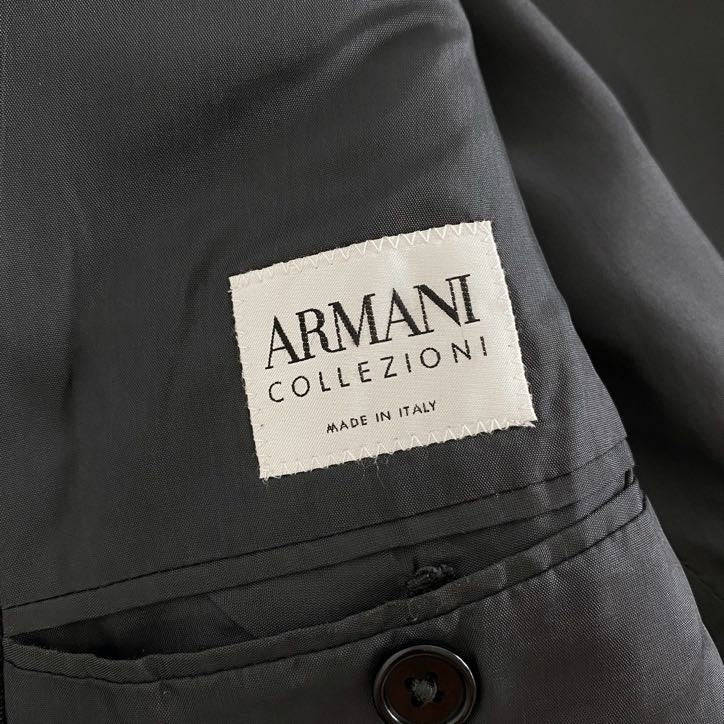 9i4 ARMANI COLLEZIONI アルマーニ コレッツォーニ スーツ セットアップ 52 ブラック フォーマル ビジネス セレモニー イタリア製
