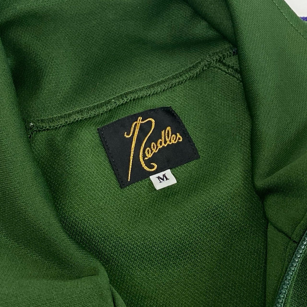 18e30 Needles ニードルス Track Jacket-Poly Smooth トラックジャケット サイドライン ロゴ刺繍 NS244 Mサイズ グリーン