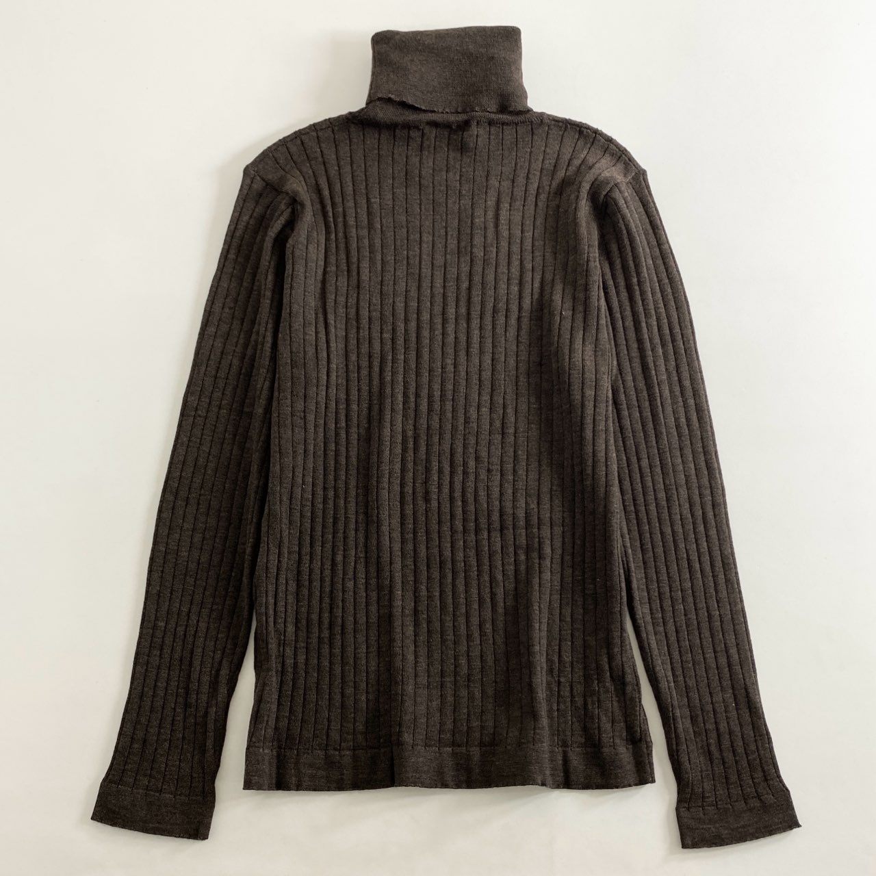80h12 《美品》 タグ付 Gabriele Pasini ガブリエレパジーニ イタリア製 タートルネック ニット セーター トップス ロングスリーブ 50 ブラウン ウール