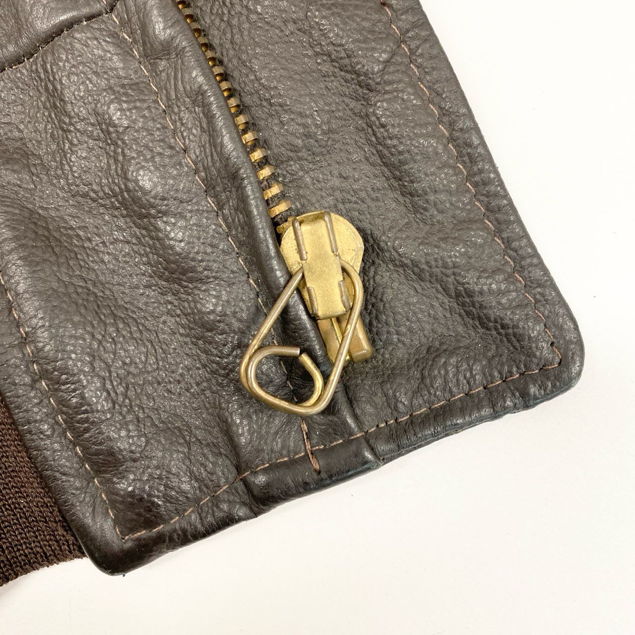44h26 70's vintage BRILL BROS INC G-1 ワッペン フライトジャケット レザージャケット ブルゾン 71年 MIL-10077323D 38 ブラウン レザー メンズo07t