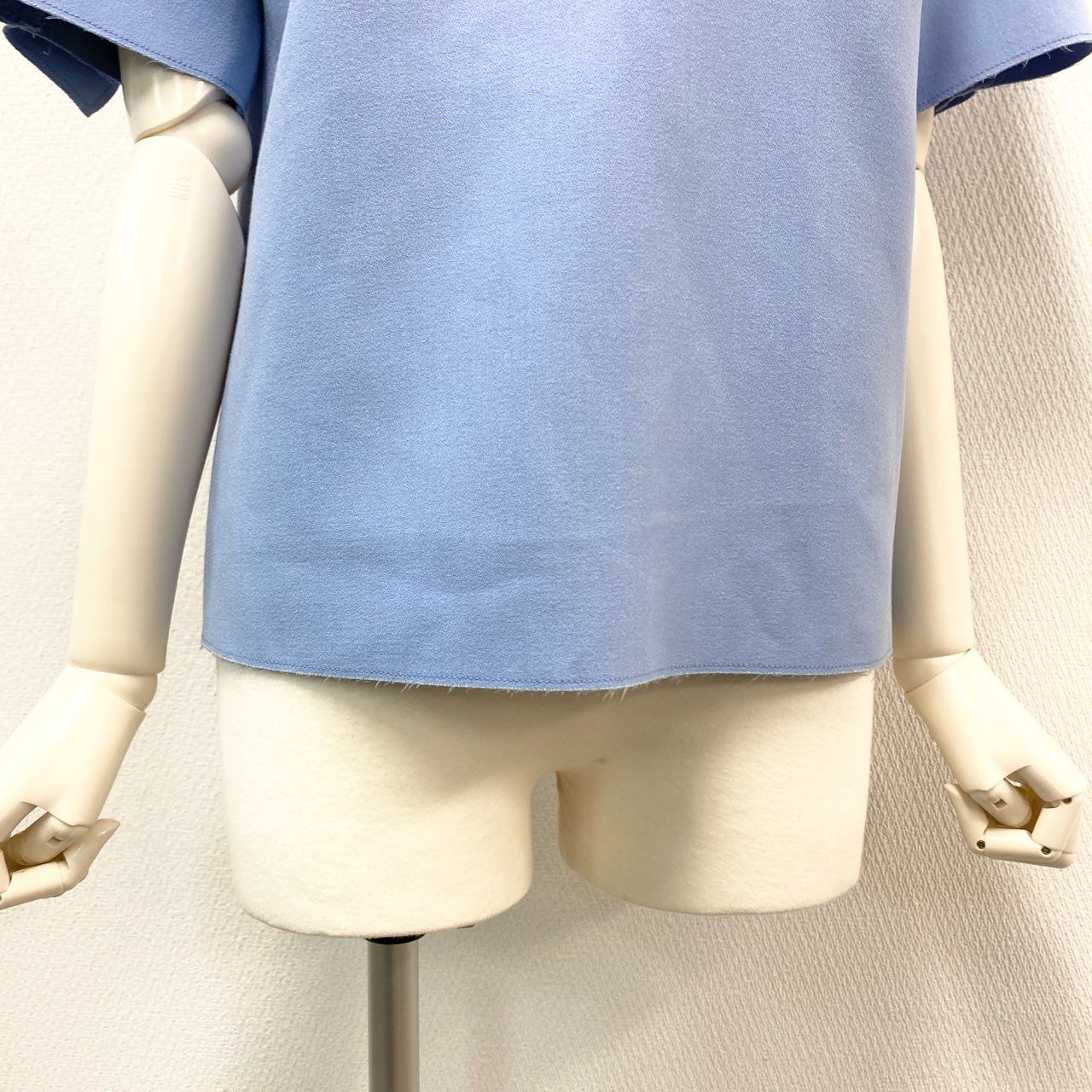 70j15 《美品》MSGM エムエスジーエム フリル半袖カットソー ブラウス トップス 2441MDM02 38サイズ ライトブルー レディースu02t