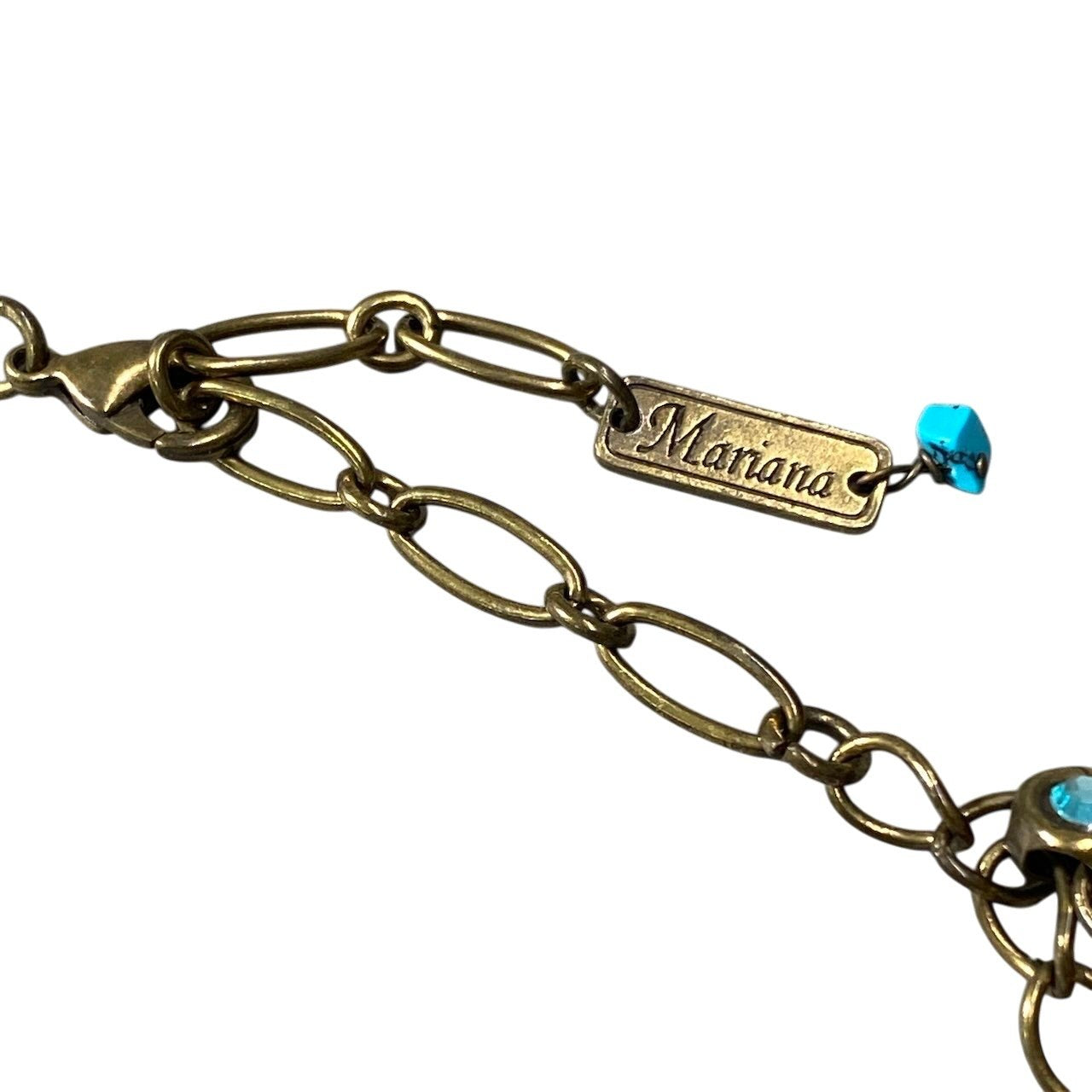 h11 20 《美品》 Mariana マリアナ 天然石 × クリスタル ビジュー スカイブルー アクセサリー ジュエリー アンティークt18r