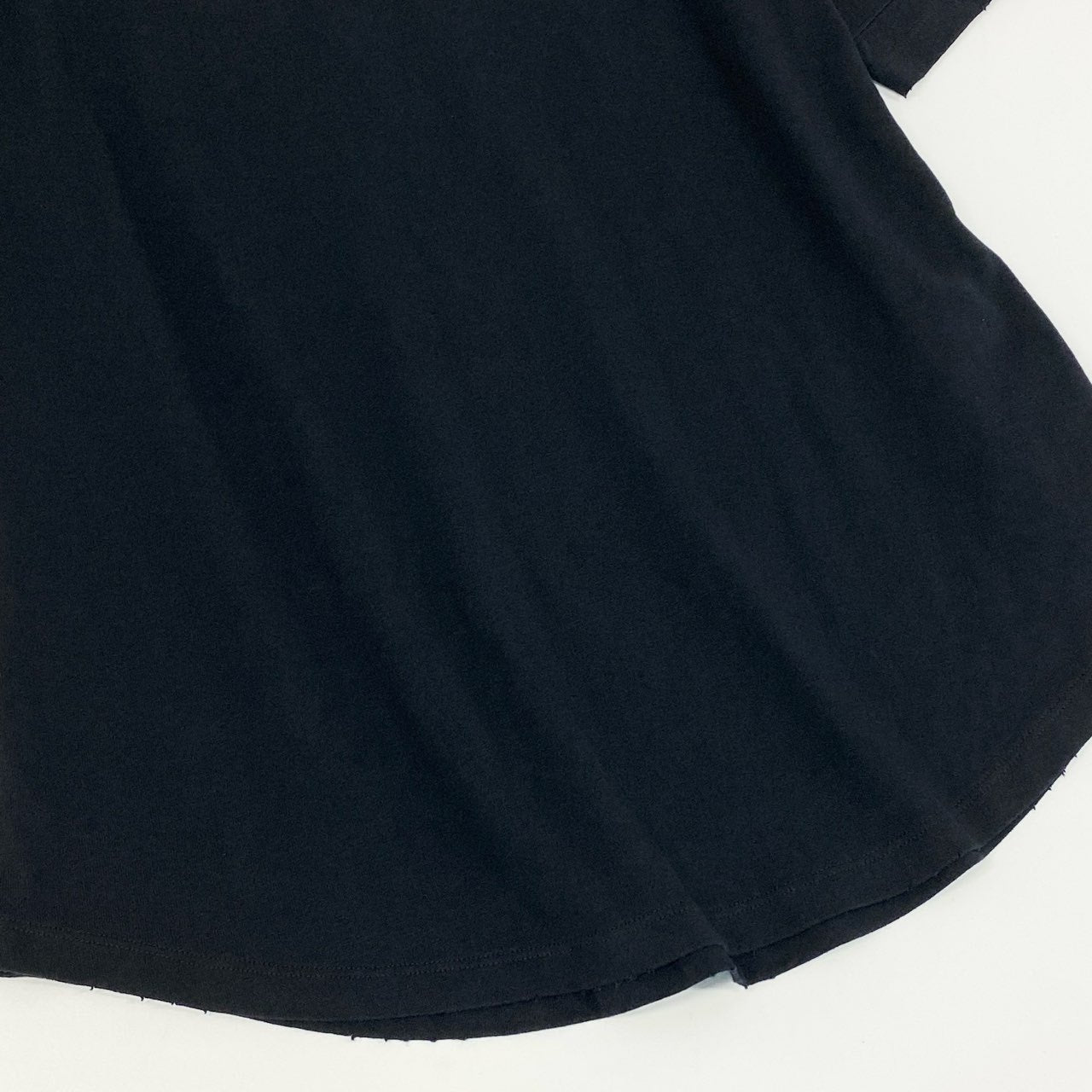 46f30 SAINT LAURENT サンローラン Signature Destroyed Tee カットソー Tシャツ 624992 M ブラック ダメージ加工 イタリア製