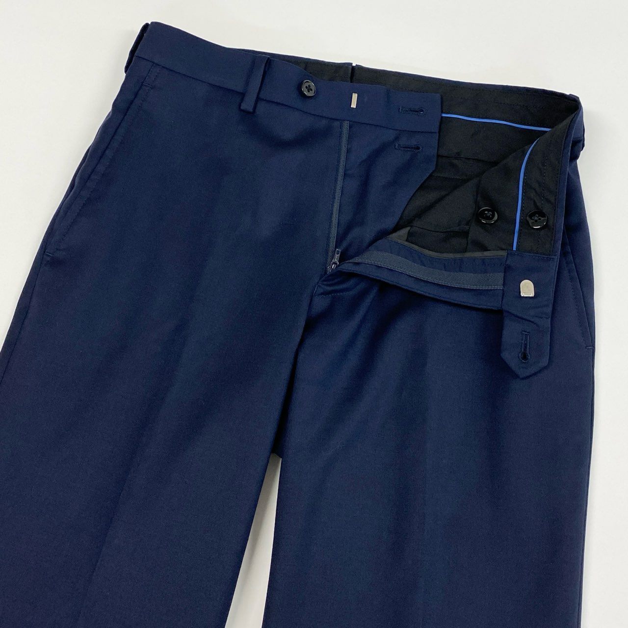 53j17 GINZA GLOBAL STYLE ギンザグローバルスタイル セットアップスーツ 3ピース 高級ライン KAISER シングルスーツ ネイビー メンズu02t