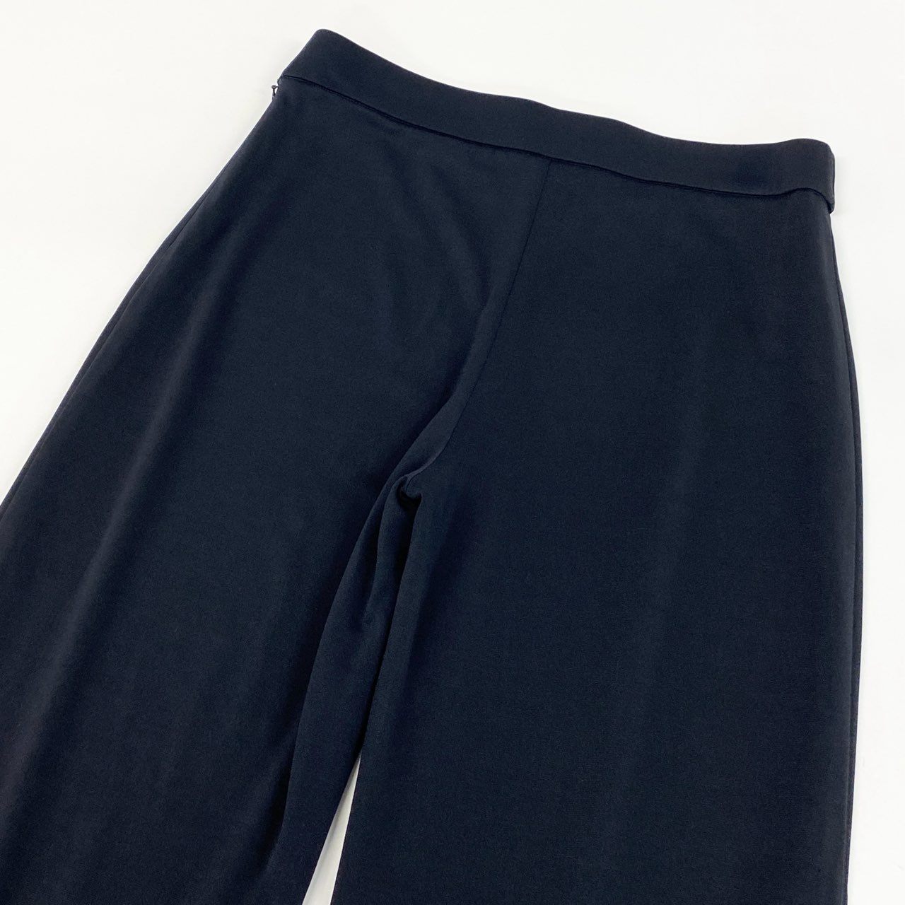 56H1 LEONARD レオナール ボトム サイドジップ ストレートパンツ ストレッチ カンカン素材 レディース 女性用 0143353 42 ブラックu02t