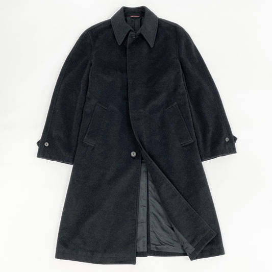 30h29 Paul Smith ポールスミス ステンカラーコート ウールコート ロングコート アウター 日本製 Mサイズ ブラック メンズ 男性用u02t