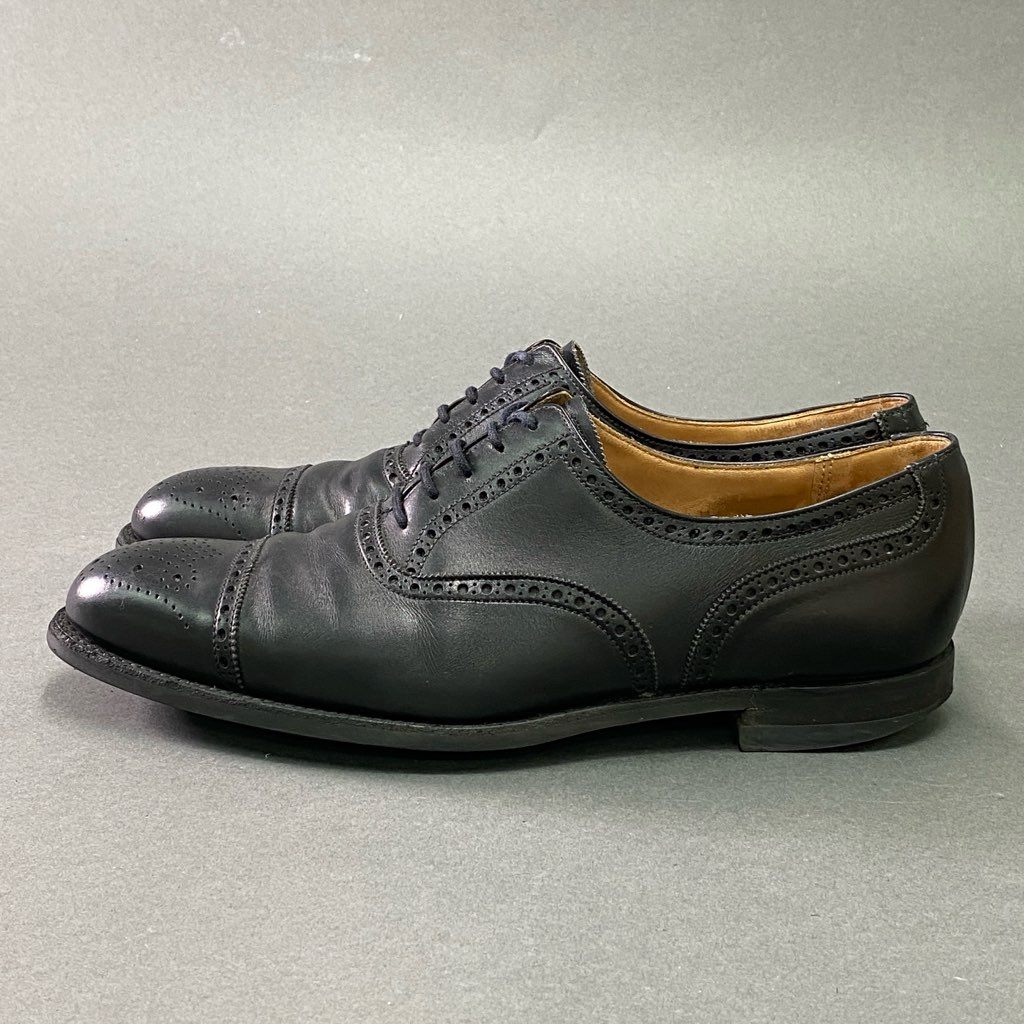3e10 CROCKETT&JONES クロケットアンドジョーンズ YEOVIL ヨービル メダリオン キャップトゥ ドレスシューズ 7 ブラック レザー 革靴 ビジネス フォーマル