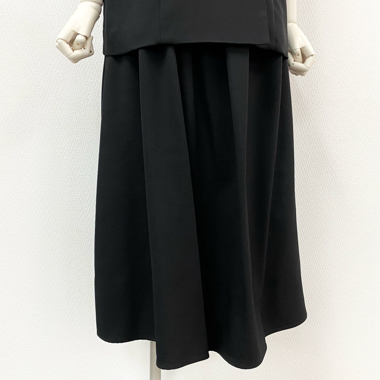 41a23 《美品》 ELENDEEK エレンディーク 24AW コンビネーション ジレワンピース 1 ブラック ドレス DRESS ONE PIECE