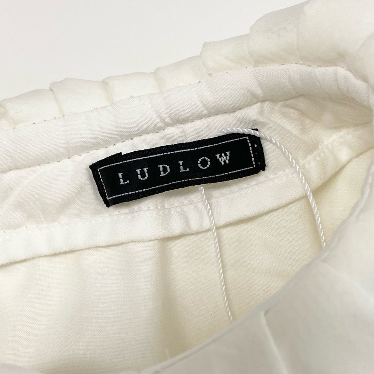 5d2 LUDLOW ラドロー エリザベス ボリュームカラー 長袖ブラウス シャツ 21-LD21S008TP-001-003 Free ホワイト コットン100% レディース 日本製