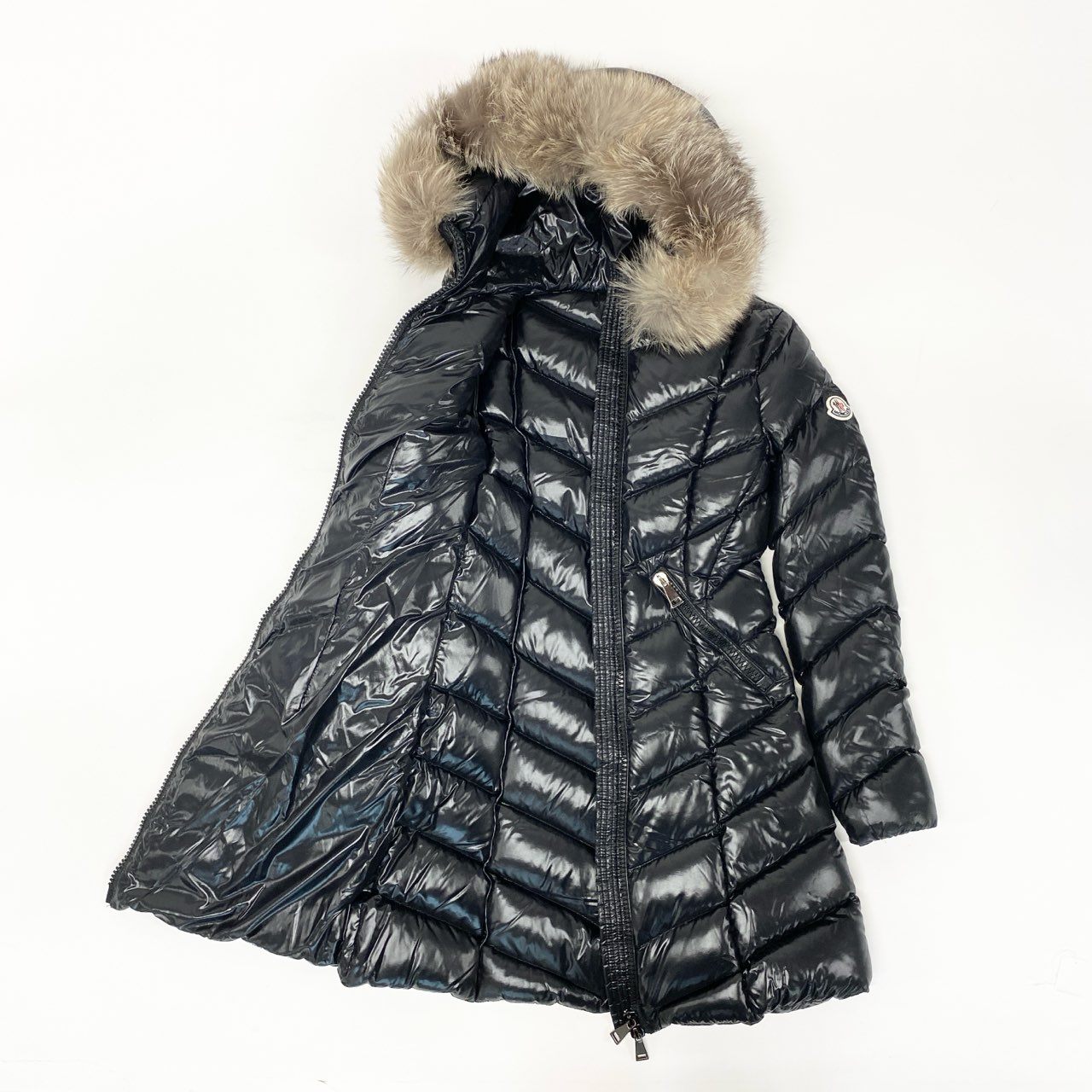 71i26 《美品》 MONCLER モンクレール FULMARUS フルマラス フォックスファー ダウンコート E20934986325 0 ブラック FOX FUR DOWN COAT 女性用t18r