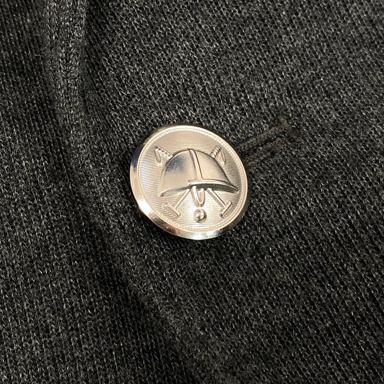 5d2 《美品》 POLO RALPH LAUREN ポロラルフローレン ロゴワッペン テーラードジャケット ブレザー ニットジャケット 0 グレー