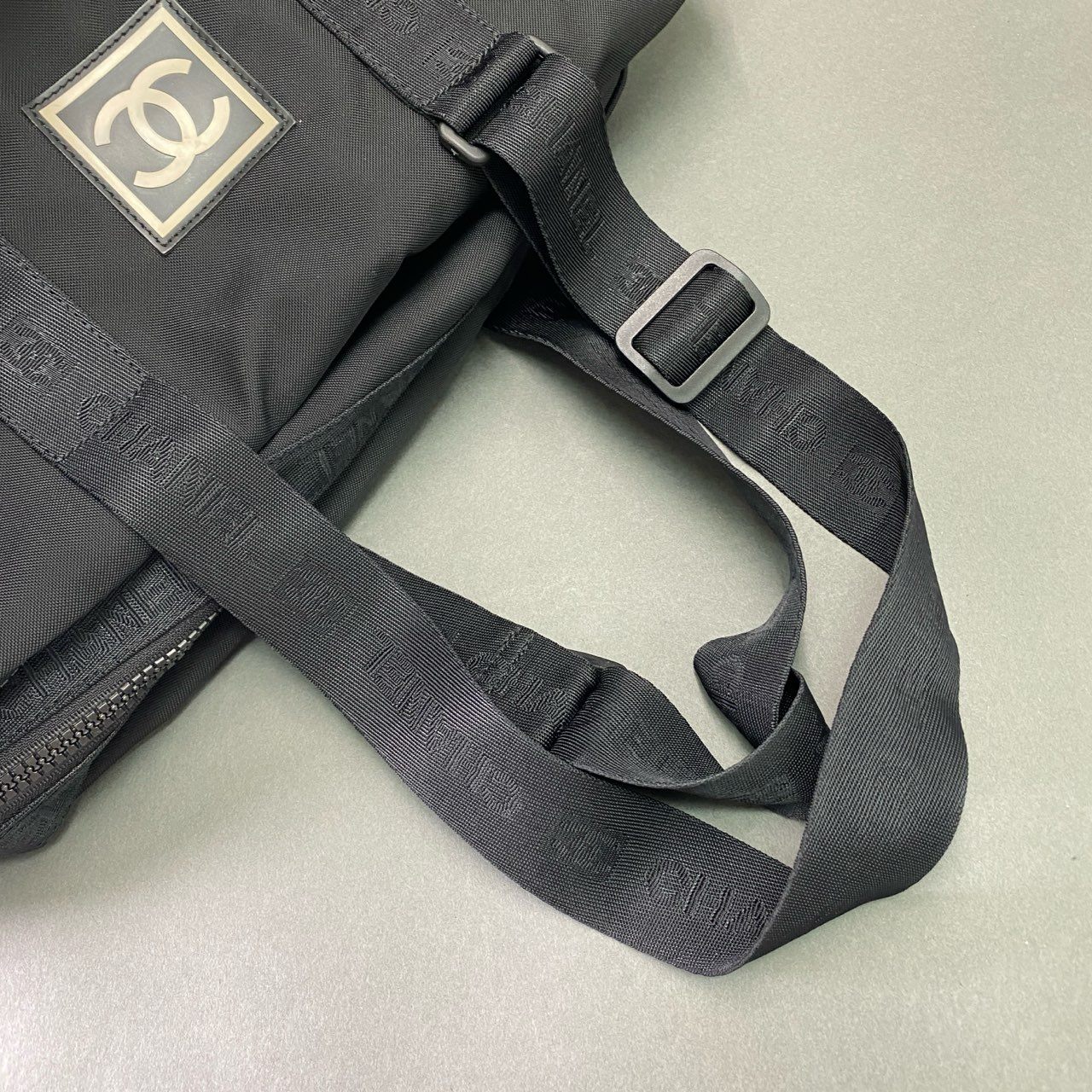 Ge2 CHANEL シャネル スポーツ ココマーク ボストンバッグ ブラック ナイロン 7番台 ギャラ有