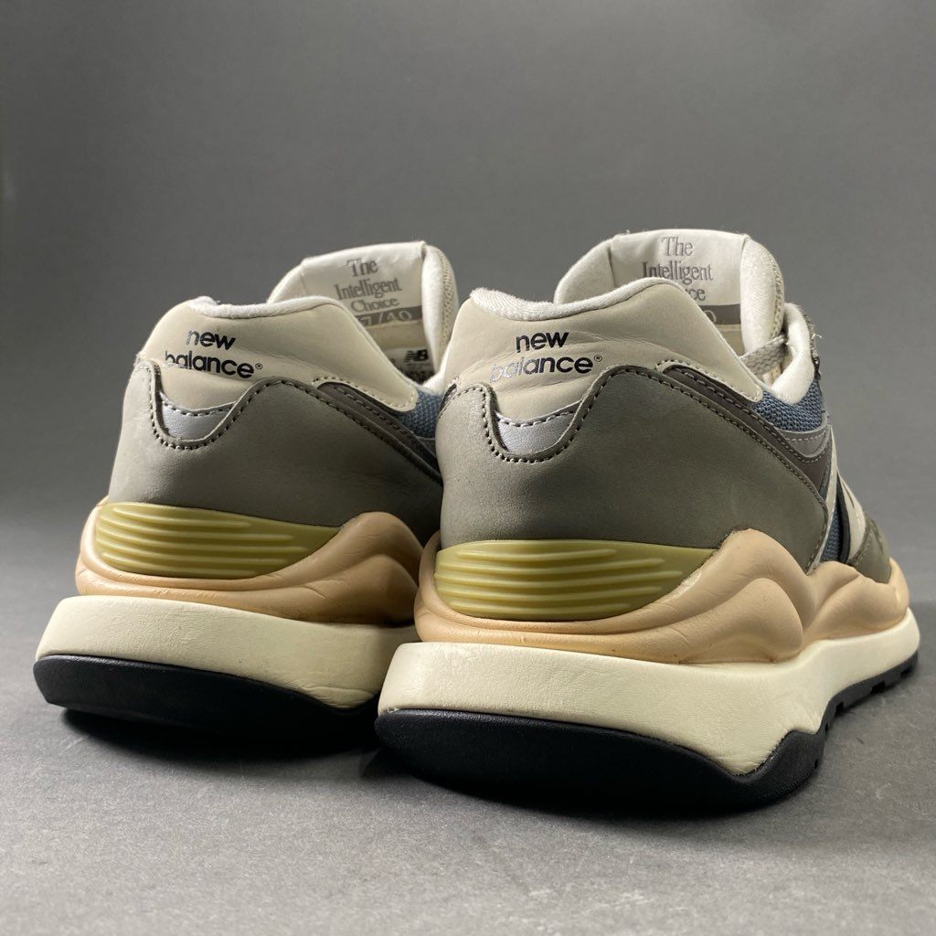 2f2 NEW BALANCE ニューバランス 57/40 スニーカー M5740LLG 27.5cm グレー ピッグスキンヌバック シューズ