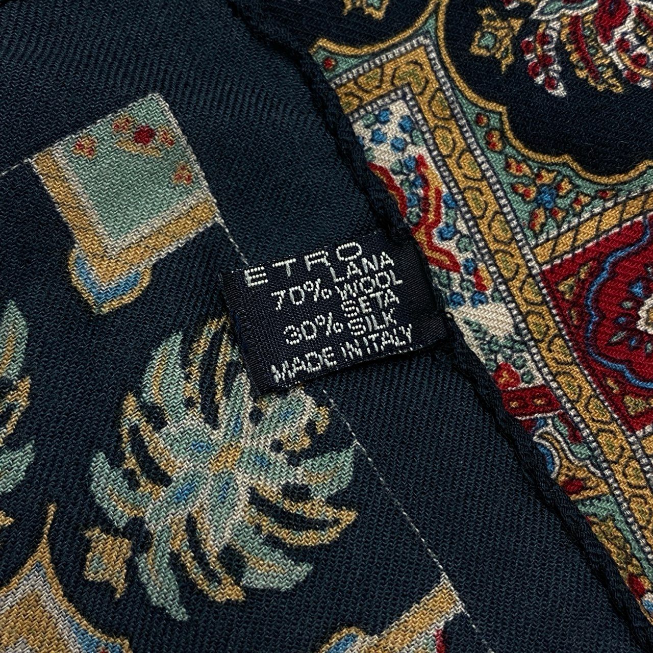 h15 ETRO エトロ スカーフ ストール マフラー 大判ストール 130cm×132cm マルチカラー イタリア製k02i
