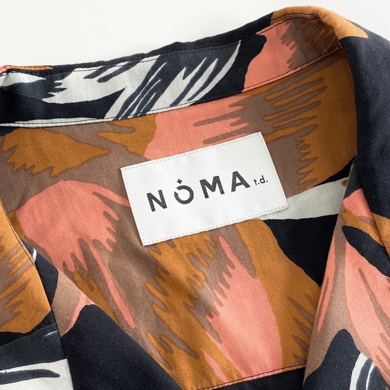 28h10 《新品保管品》 NOMA t.d. ノーマティーディー 半袖シャツ オープンカラーシャツ 開襟シャツ N29-SH04 4 マルチカラー レクセル100% メンズ