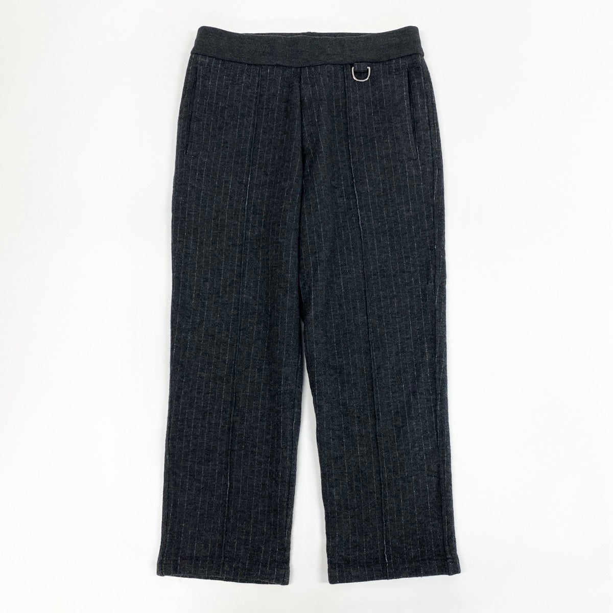 9f5 Dior  Homme ディオールオム ウールパンツ ボトムス ストライプ柄 ロゴ刺繍 ウエスト調整可 サイズS グレー  メンズ 紳士服u02t 9f5 Dior Homme ディオールオム ウールパンツ ボトムス ストライプ柄