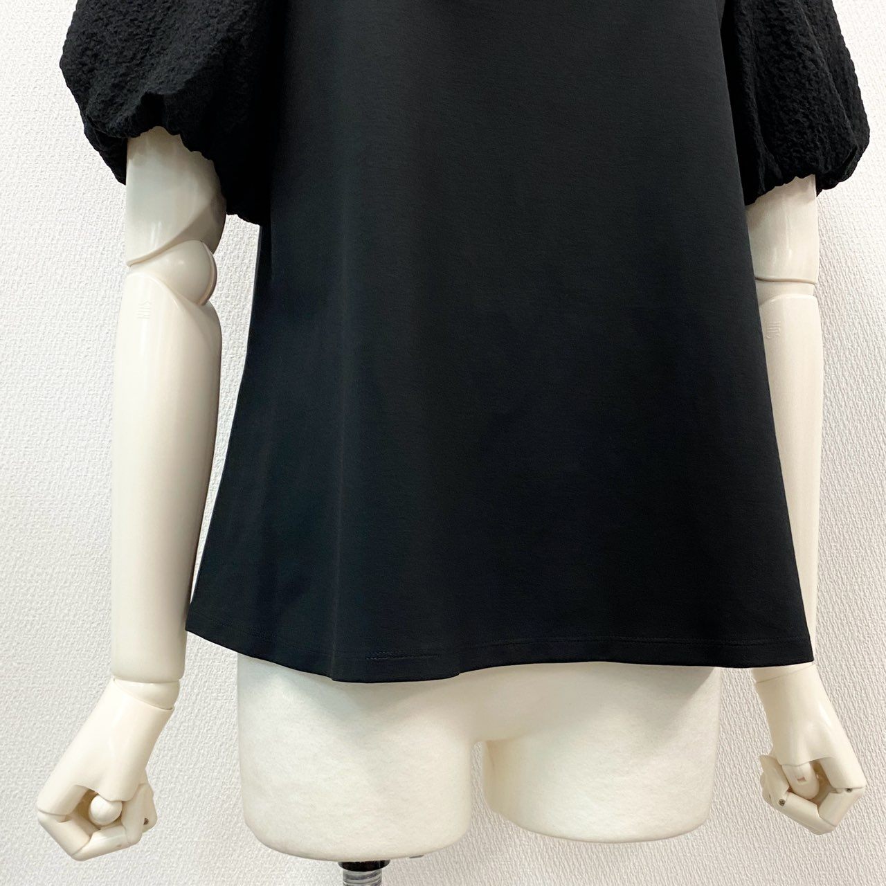42a23 《美品》 FOXEY NEW YORK フォクシー ニューヨーク PLISSE TOP カットソー Tシャツ 42991 38 ブラック 日本製 夏