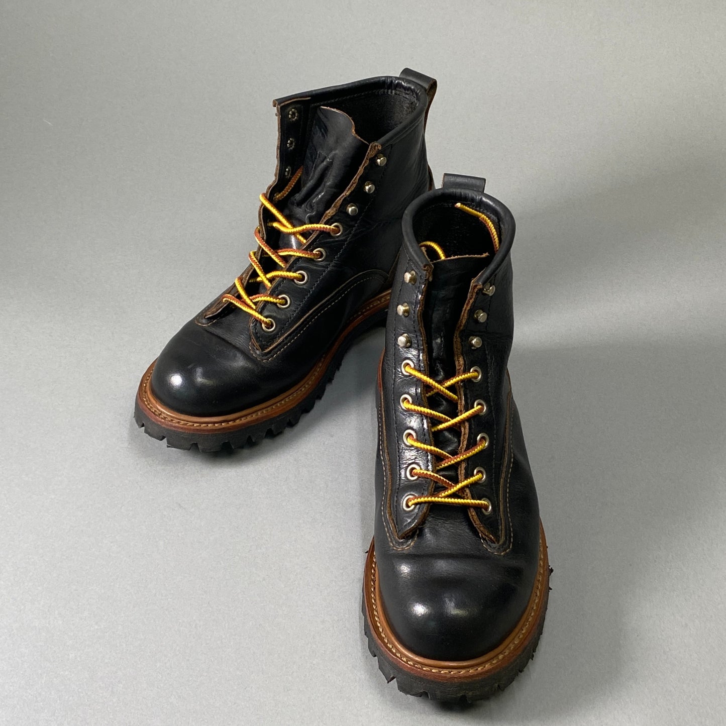 2i4 《美品》 RED WING レッドウィング LINE MAN BOOTS ラインマン ブーツ 2935 7 1/2 25.5cm ブラック レザー ワークブーツ シューズ アメカジt18r