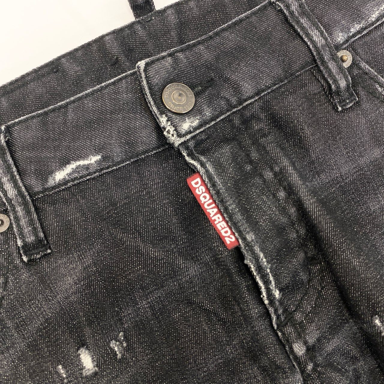 14j9《美品》DSQUARED2 ディースクエアード SKATER JEAN デニムパンツ スキニー ダメージ加工 S74LB0041 S30357 38サイズ ブラック レディースu02t