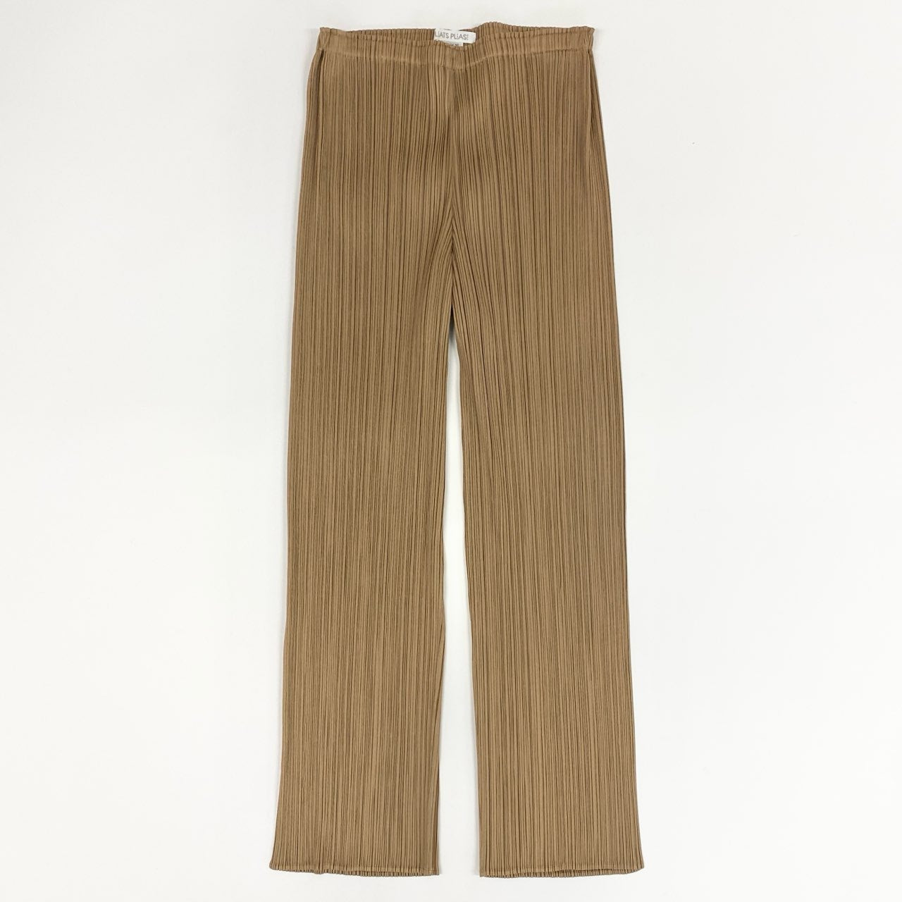 57a6 3 PLEATS PLEASE プリーツプリーズ イッセイミヤケ PP51-JF005 プリーツパンツ ボトムス サイズ2 イエロー系 ポリエステル100% レディース 日本製