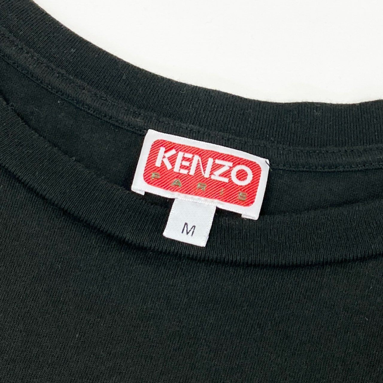 29d11 KENZO ケンゾー 22AW Varsity Boxy T-Shirt バーシティ ボクシー Tシャツ カットソー 半袖 FC65TS4274SC Mサイズ ブラック コットン