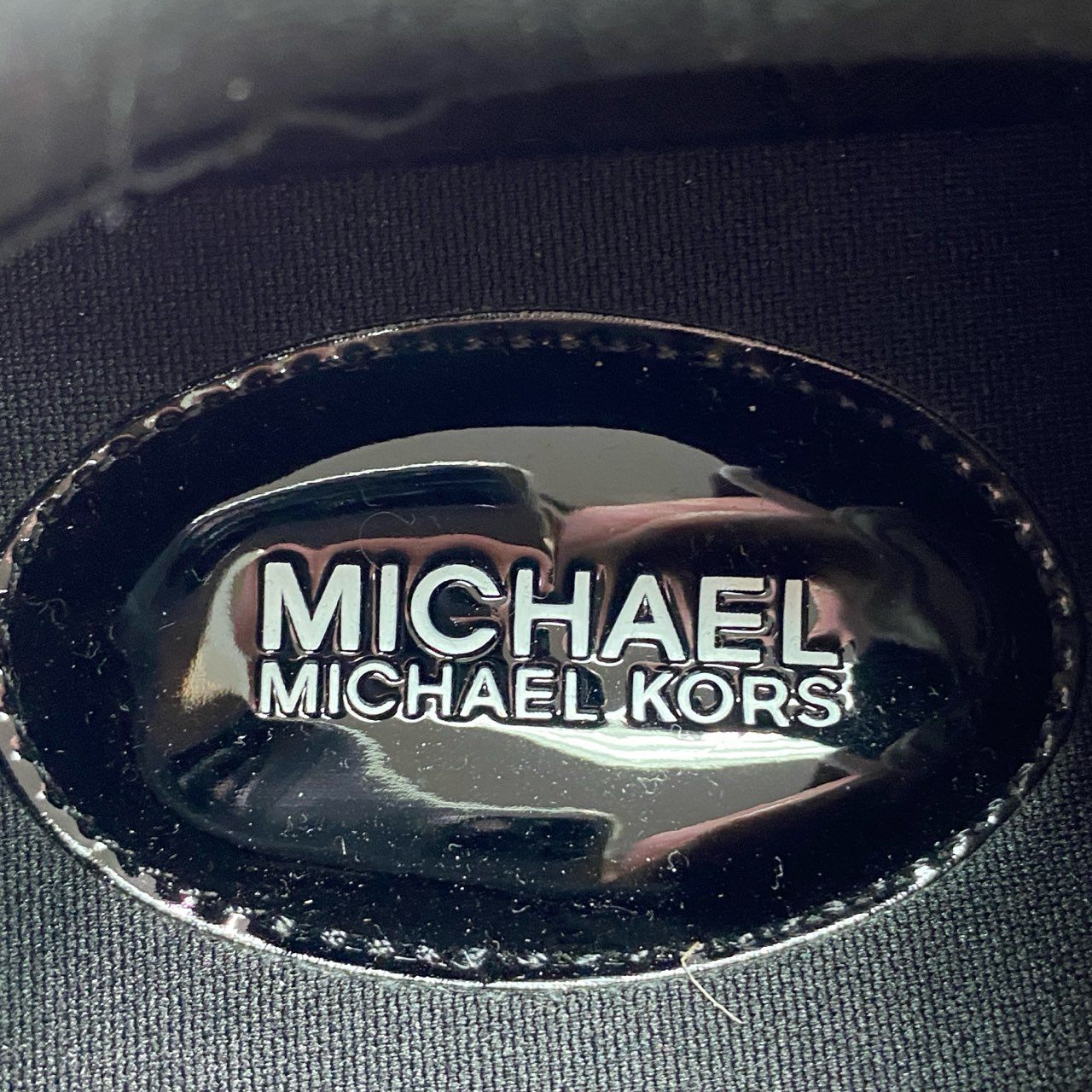 7f6 《未使用品》 MICHAEL KORS マイケルコース HAYES LACE UP プラットフォーム モノグラムスニーカー US6.5 ブラック 厚底 シューズ 箱付き