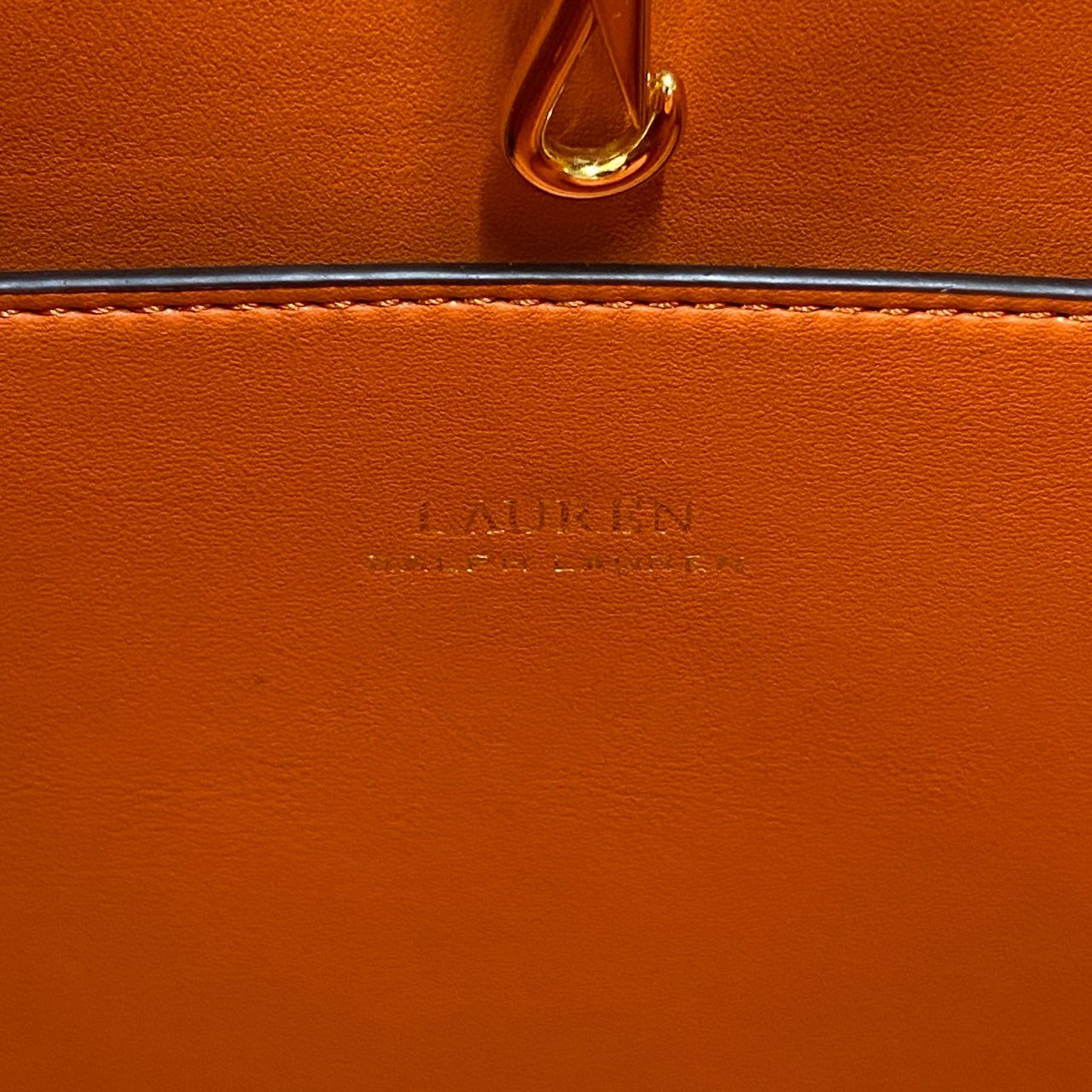 Bb20 LAUREN RALPH LAUREN ラルフローレン ショルダーストラップ付 トートバッグ ブラウン 大容量 ジップポケット付t18r