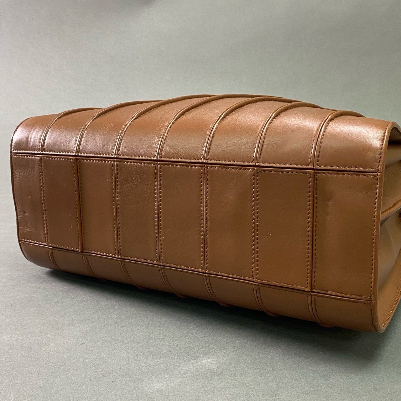 Cb10 定価¥267,300 Max Mara マックスマーラ Whitney Bag ホイットニーバッグ ブラウン レザー by Renzo Piano 2WAY 高級 鞄
