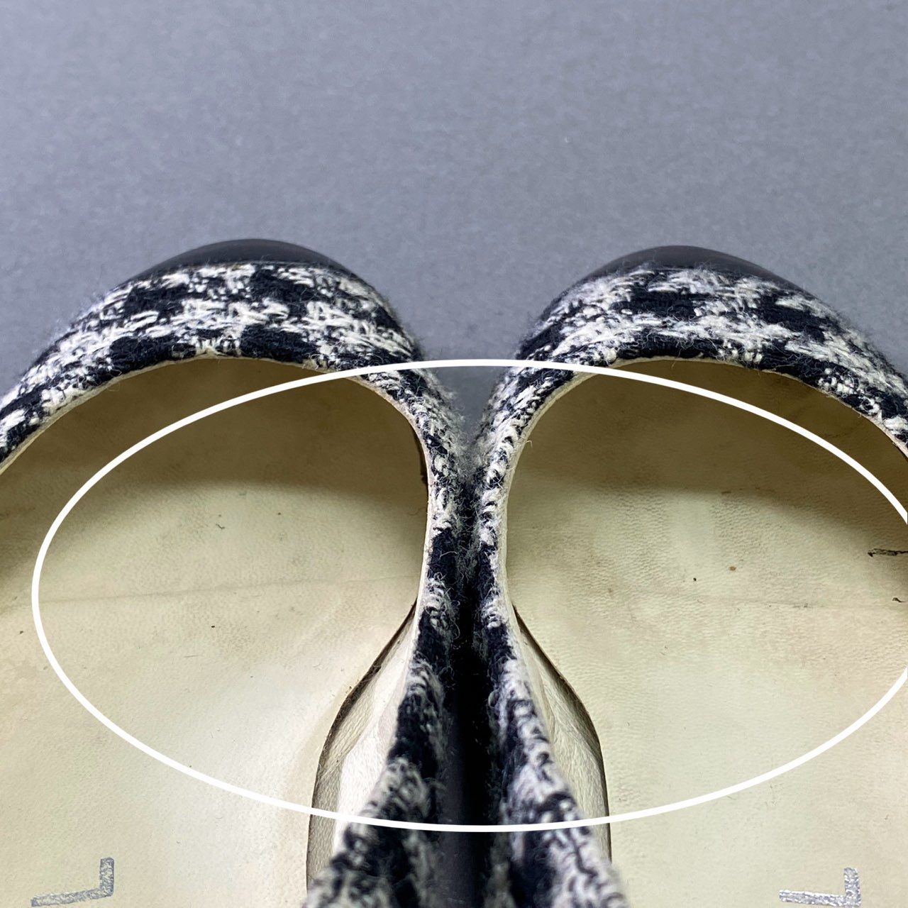 4d14 CHANEL シャネル ココマーク ツイード バレエシューズ G28066 34 ブラック フラット パンプス イタリア製