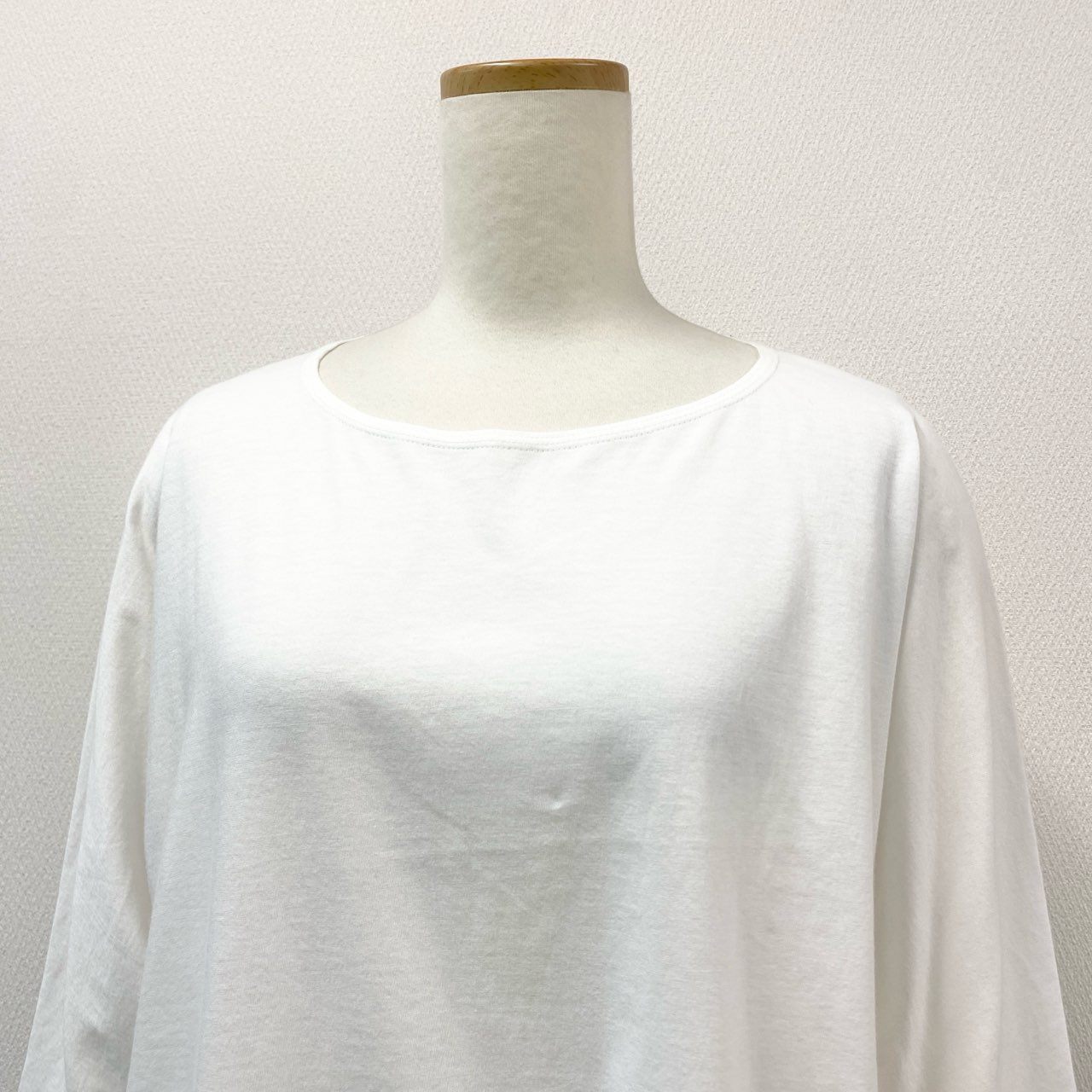 50h25 Babaghuri ババグーリ ヨーガンレール 7分袖 カットソー トップス Tシャツ 身幅ゆったり FREE ホワイト コットン レディースu02t
