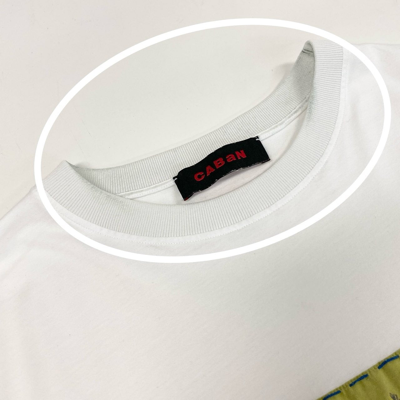 33k28 CABaN キャバン 21SS NEW COSTARICA アートTシャツ スビンコットン 植物 ボタニカル柄 半袖カットソー 59-03-11-03009 M ホワイト