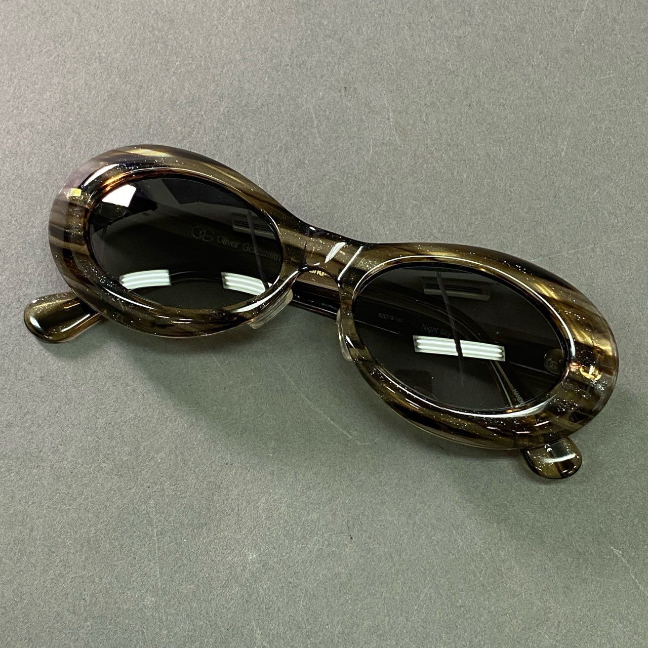 b12 Oliver Goldsmith オリバー ゴールドスミス BUDE Night Sky サングラス 52□18 クリア ブラック Y2K Vintage ヴィンテージ 眼鏡 アイウェア 日本製 ケース付き