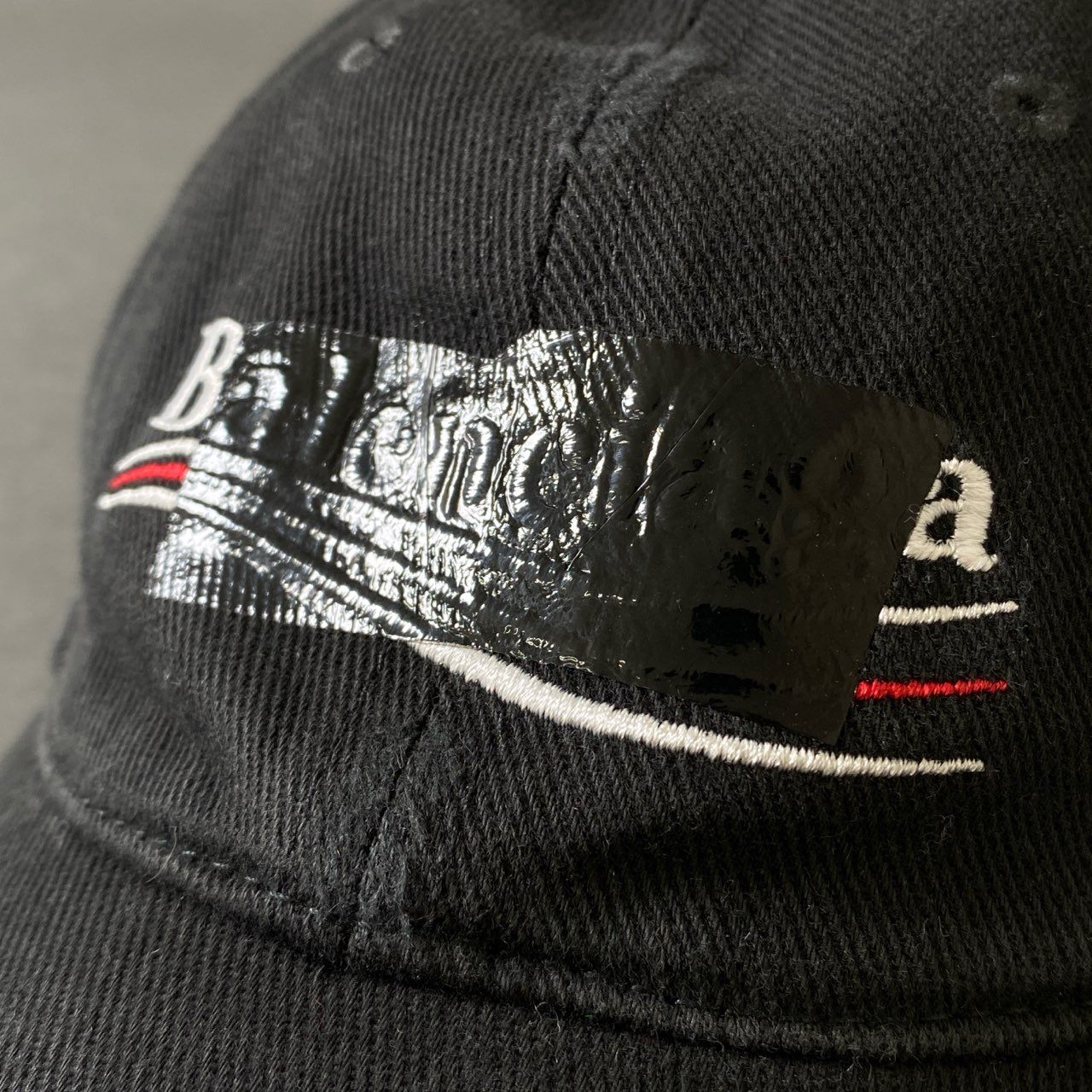 g18 BALENCIAGA バレンシアガ HAT GAFFER キャップ 帽子 M ブラック コットン100%